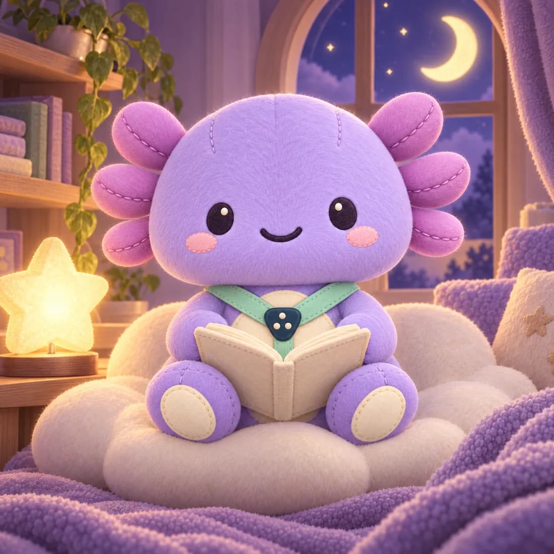 Manas reading a book in a cosy room at night
